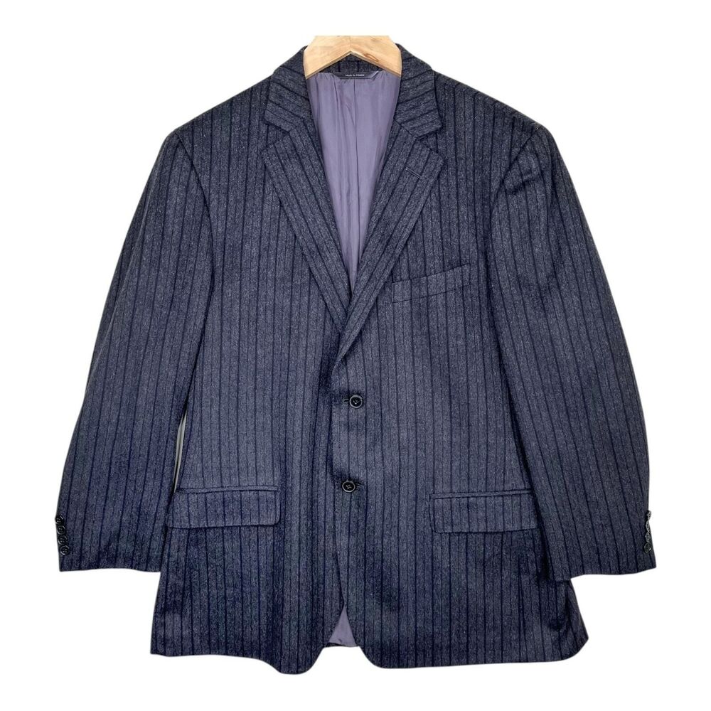 Ermenegildo Zegna x mark shale wool angora blend 2 button blazer size 52R
